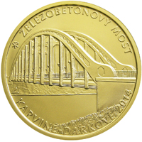 5000 Kč Železobetonový most v Karviné - Darkově -PROOF -   SLEVA - prodáno 