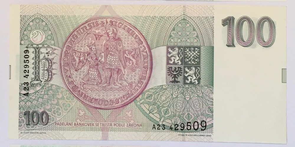 100 Kč 1993 , A23 , UNC