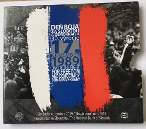 30. VÝROČÍ SAMETOVÉ REVOLUCE - Slovensko - SADA EUROMINCÍ BK , emise 2019