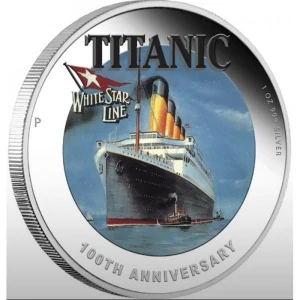 TITANIC , 2012 Tuvalu 1 Dollar 1 Oz Silver 