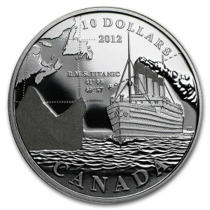 TITANIC , 10 Dollars , Canada , 1/2 unce stříbra , 2012
