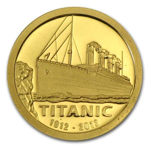 2012 Cook Islands Gold $1 Titanic 100th Anniversary Proof 