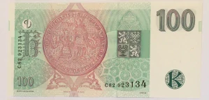 100 Kč 1997 , série C 82 , UNC
