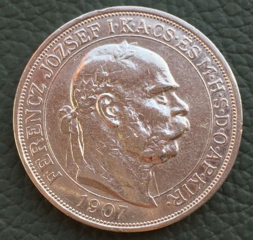 5 Korona 1907 KB - 40.výročí korunovace - Prodáno 