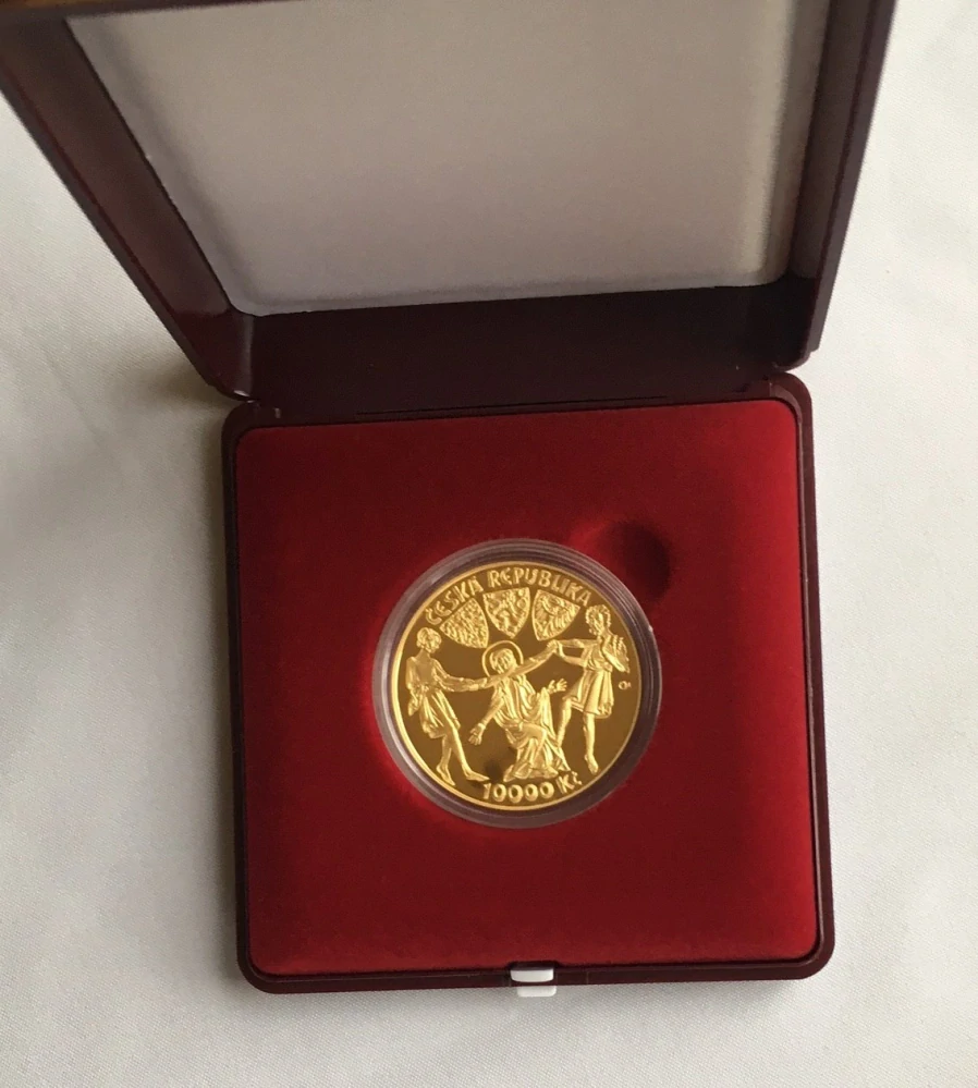 10000 Kč kněžna LUDMILA PROOF  - unce zlata 
