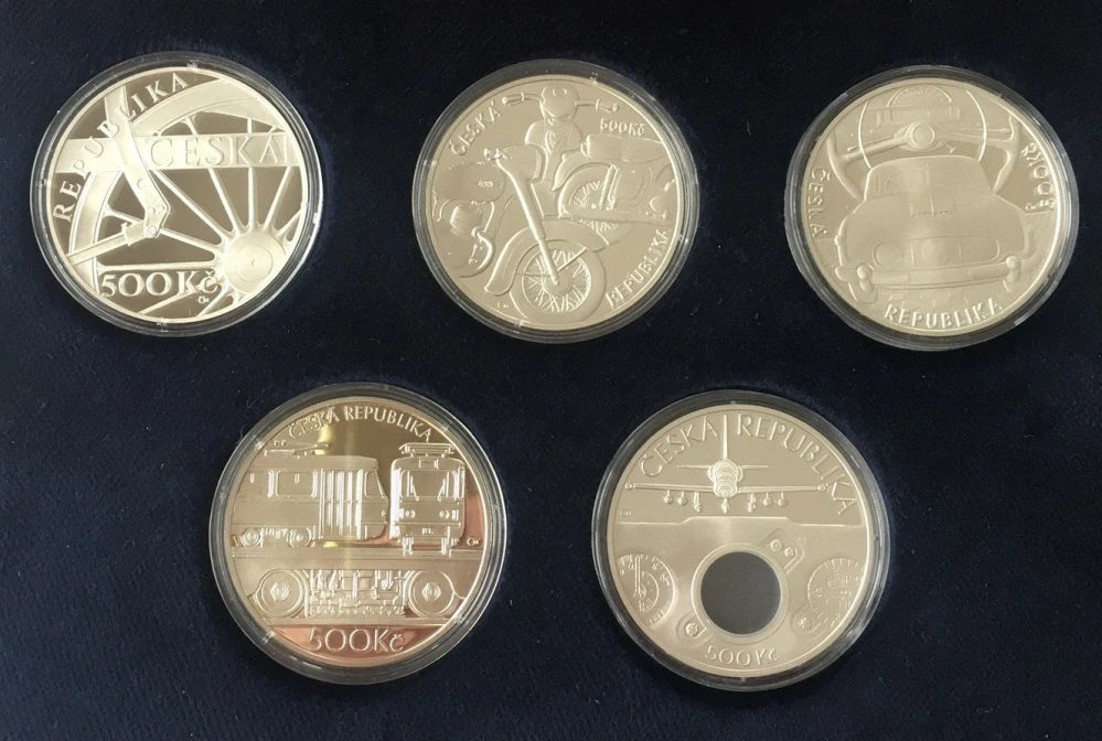 SADA 500 Kč DOPRAVNÍ PROSTŘEDKY PROOF , 2021 AŽ 2025