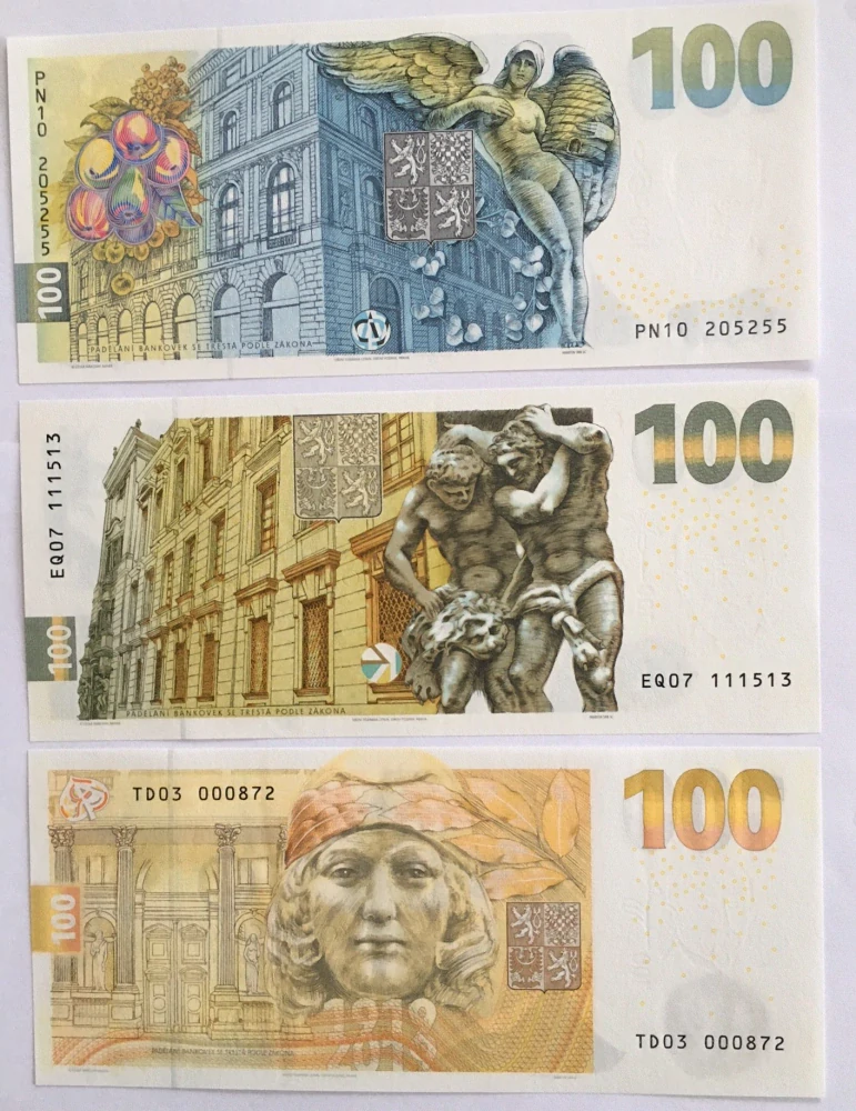 RAŠÍN + ENGLIŠ + POSPÍŠIL , SADA pamětních bankovek 100 Kč