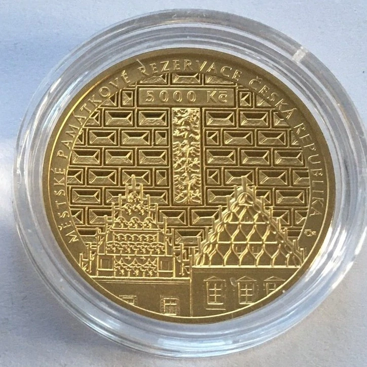 5000 Kč  město TÁBOR  PROOF , polovina unce zlata , luxusní , SLEVA