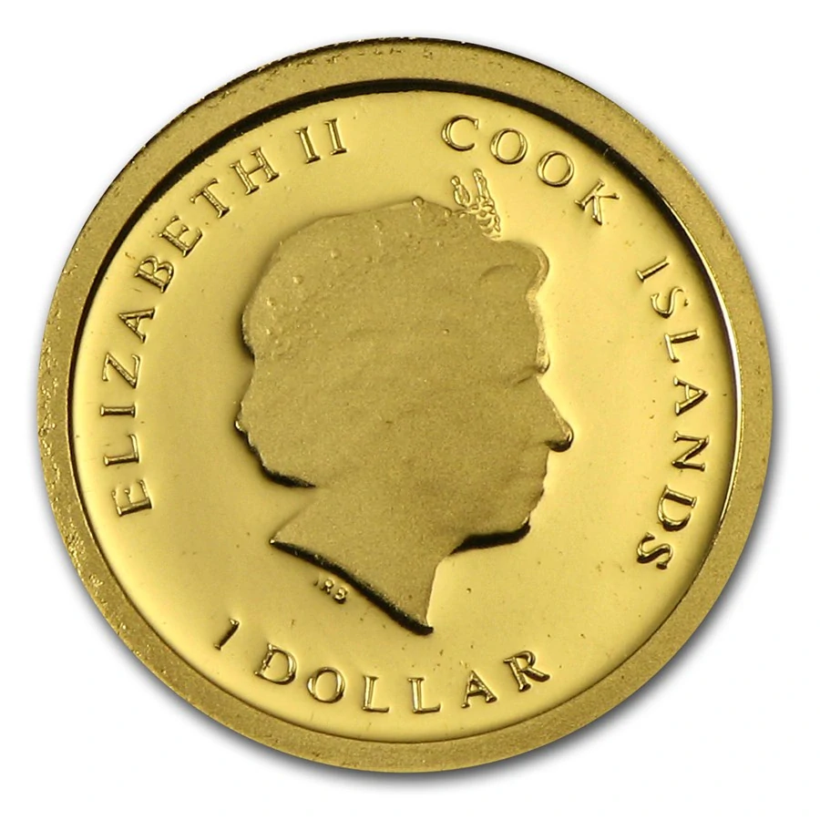 2012 Cook Islands Gold $1 Titanic 100th Anniversary Proof 