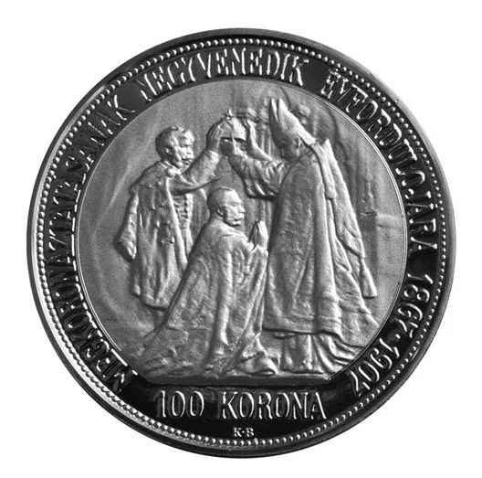 Ag korunovační 100 KORUNA císaře Františka Josefa I. - 200 KS , emise 2021