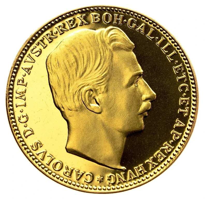 20 koruna 1918 - císař Karel I. - novoražba