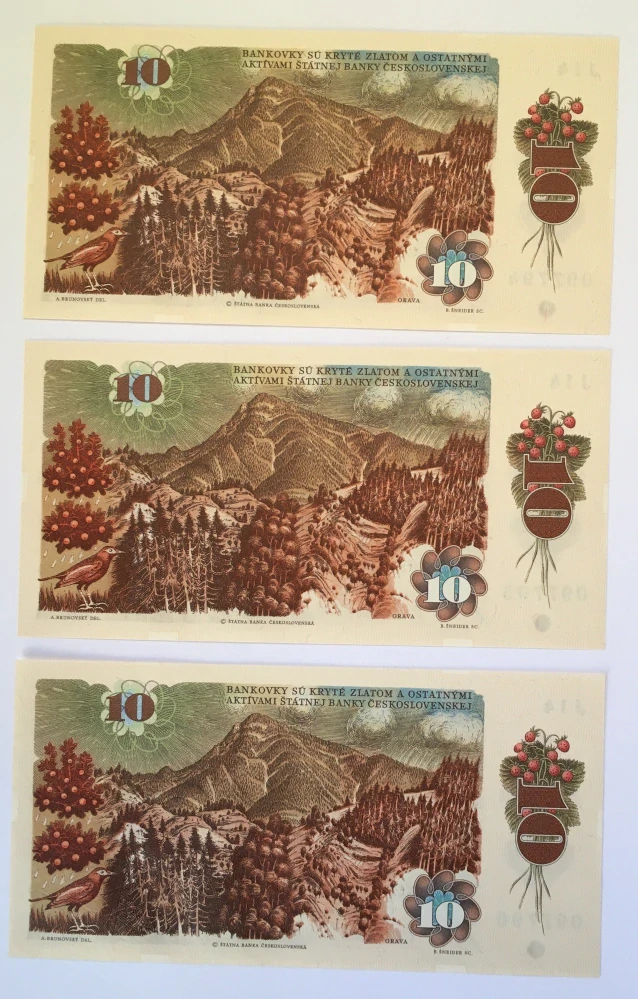 10 Kčs 1986, J14 , UNC , postupka 3 ks