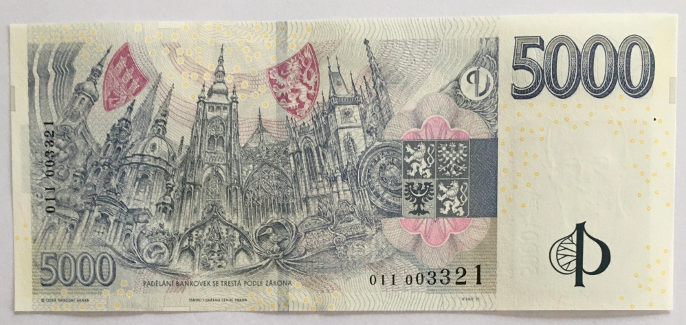 5000 Kč s přítiskem , 01I 003321,