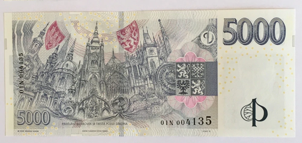 5000 Kč s přítiskem , 01N 004135