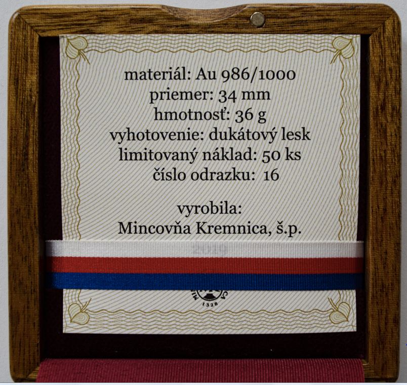 100 LET Československé koruny -KREMNICA ,jen 50 ks , č.16 , 36 gramů , emise 2019 , VÁNOČNÍ AKČNÍ SLEVA !!! - PRODÁNO