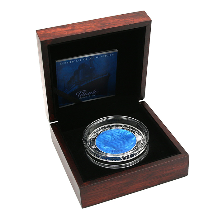 Stříbrná mince 5 Oz 110. výročí potopení Titanicu 2022 Perleť Proof - DOSTUPNOST NA DOTAZ !