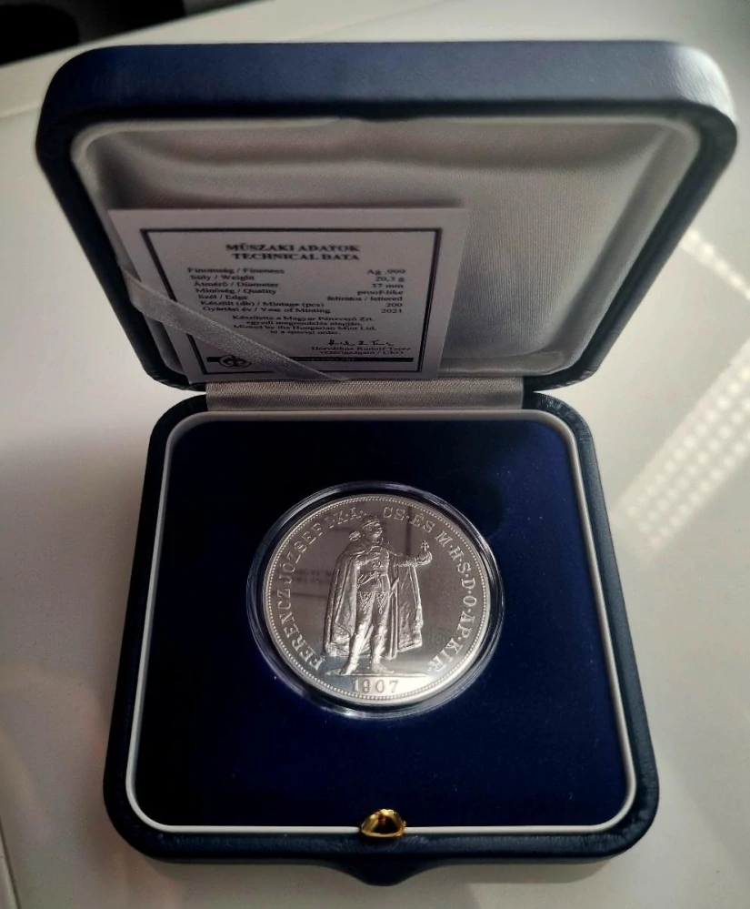 100 KORUNA císaře Františka Josefa I. , 1907 , novoražba 2021 , - 200 KS !!! (Stojící panovník)