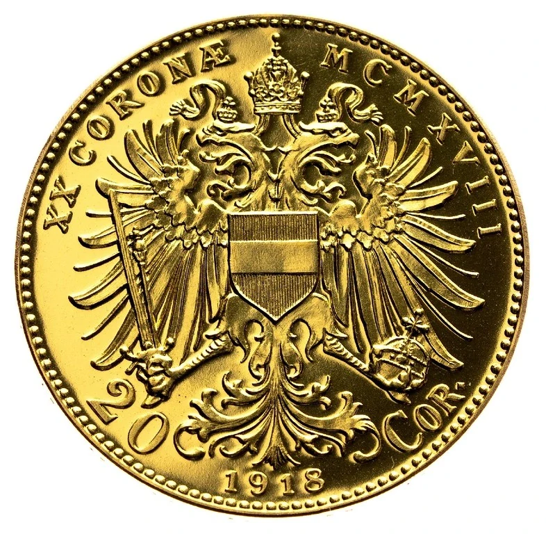 20 koruna 1918 - císař Karel I. - novoražba