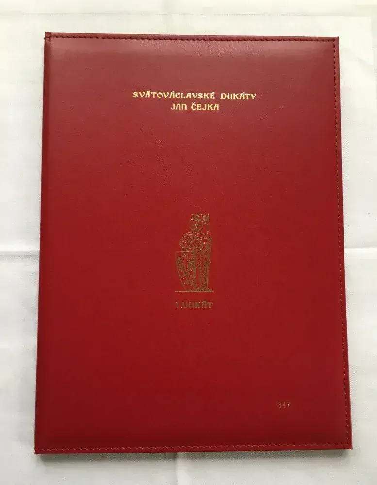 Dukát svatý Václav - návrh Jana Čejky , varianta s postavou , emise 2023, Mincovna Kremnica , číslováno - Prodáno