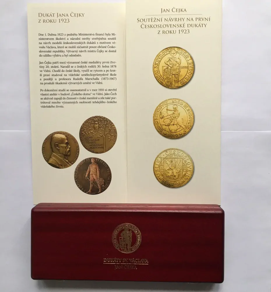 Sada dukátů sv. Václava -postava - návrh Jana Čejky , 30 sad , č. 12 , emise 2021 , Prodáno
