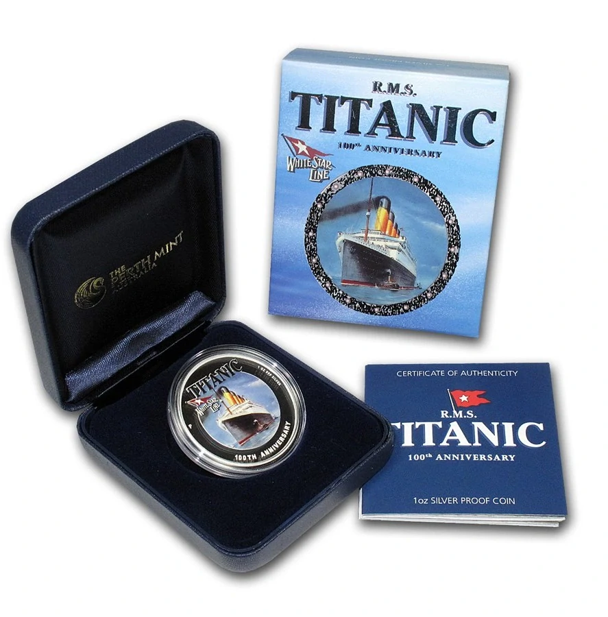 TITANIC , 2012 Tuvalu 1 Dollar 1 Oz Silver 