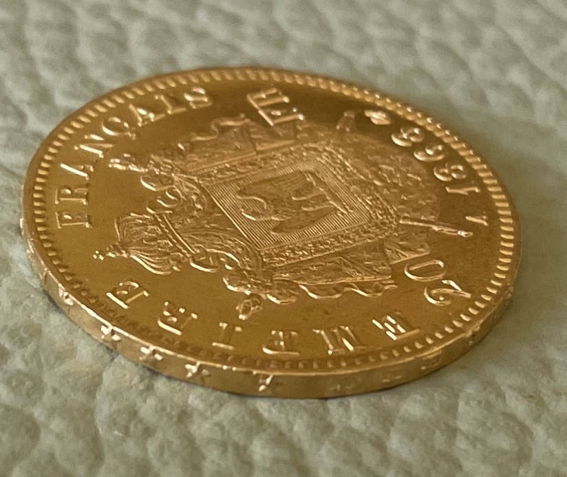 Zlatý Francouzský 20 Frank 1868 A – NAPOLEON III   * VÝJIMEČNÁ ZACHOVALOST !!! - Prodáno 