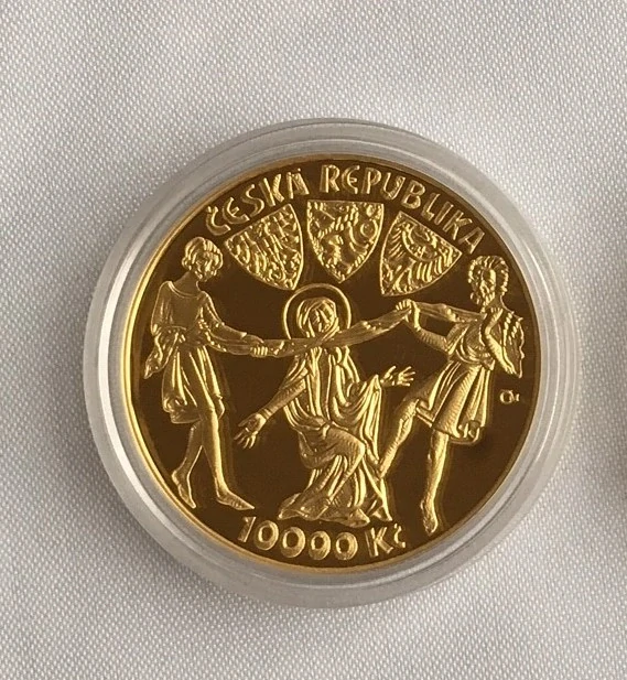 10000 Kč kněžna LUDMILA PROOF  - unce zlata 