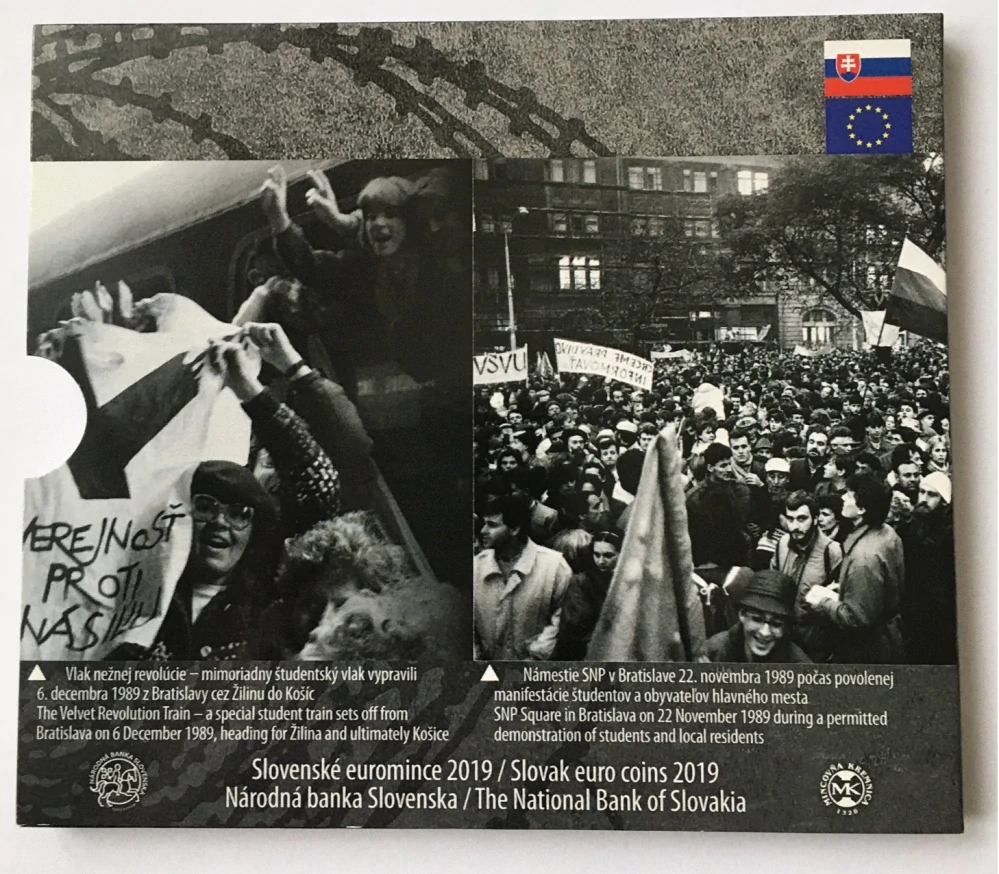30. VÝROČÍ SAMETOVÉ REVOLUCE - Slovensko - SADA EUROMINCÍ BK , emise 2019