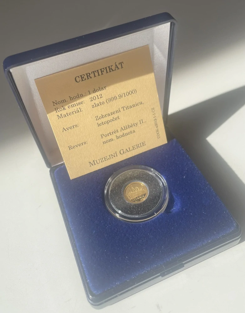 2012 Cook Islands Gold $1 Titanic 100th Anniversary Proof 