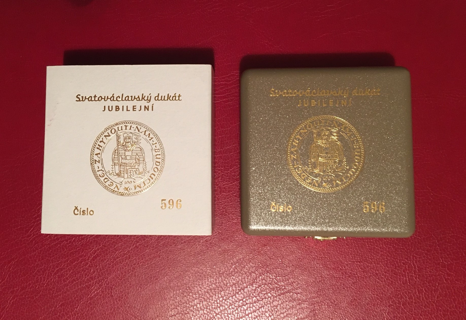 Svatováclavský dukát jubilejní 1923 - 2023 , číslovaný , č. 596 , PRODÁNO